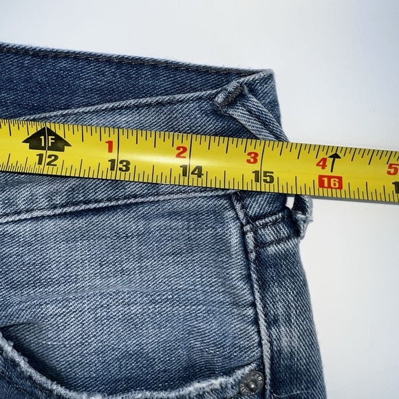 True Religion Women's Size 26 STARR Cropped Straight Jeans Distressed Frayed Hem - Picture 11 of 16